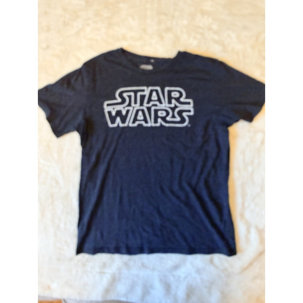 Star Wars Graphic Logo T-shirt Dark Grey Galaxy Print On Shirt XL